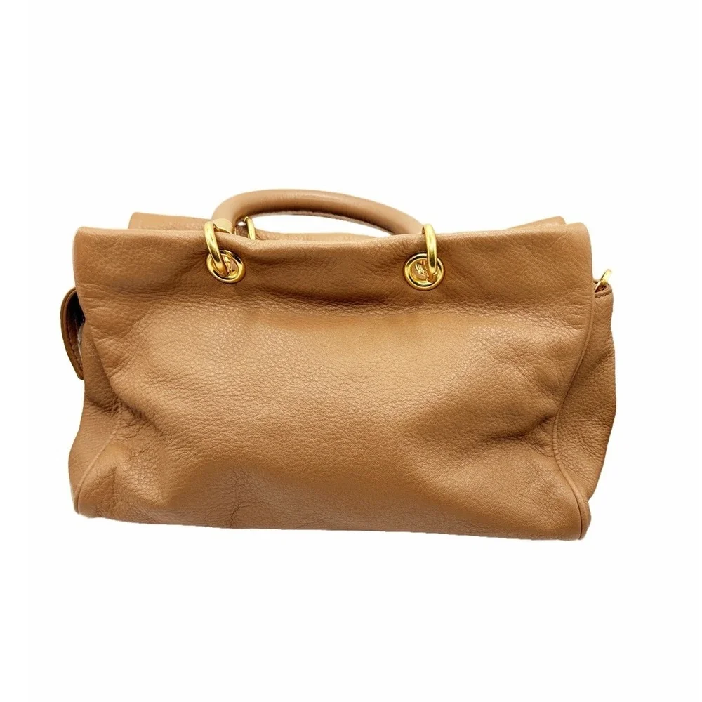 Marc Jacobs Authentic Brown Pebbled Leather Top Handle Satchel Small